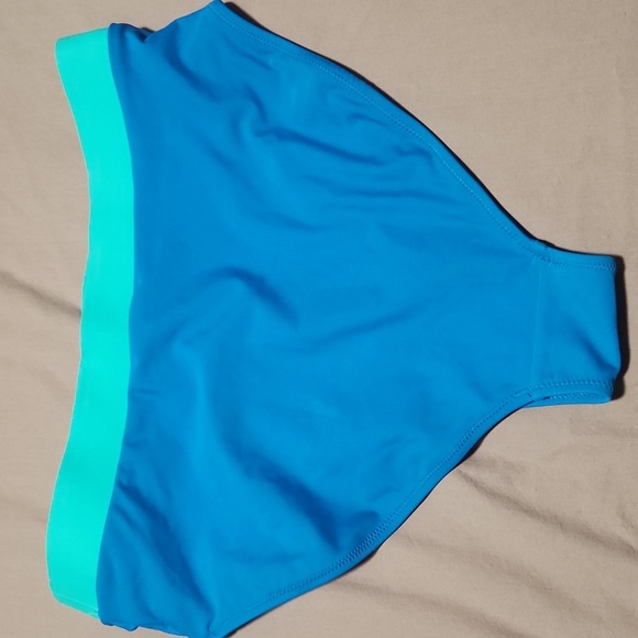 NWT BMJL women's Size M.Vibrant Blue High-Waisted Bikini Set with Wrap-Style Top - Picture 3 of 15